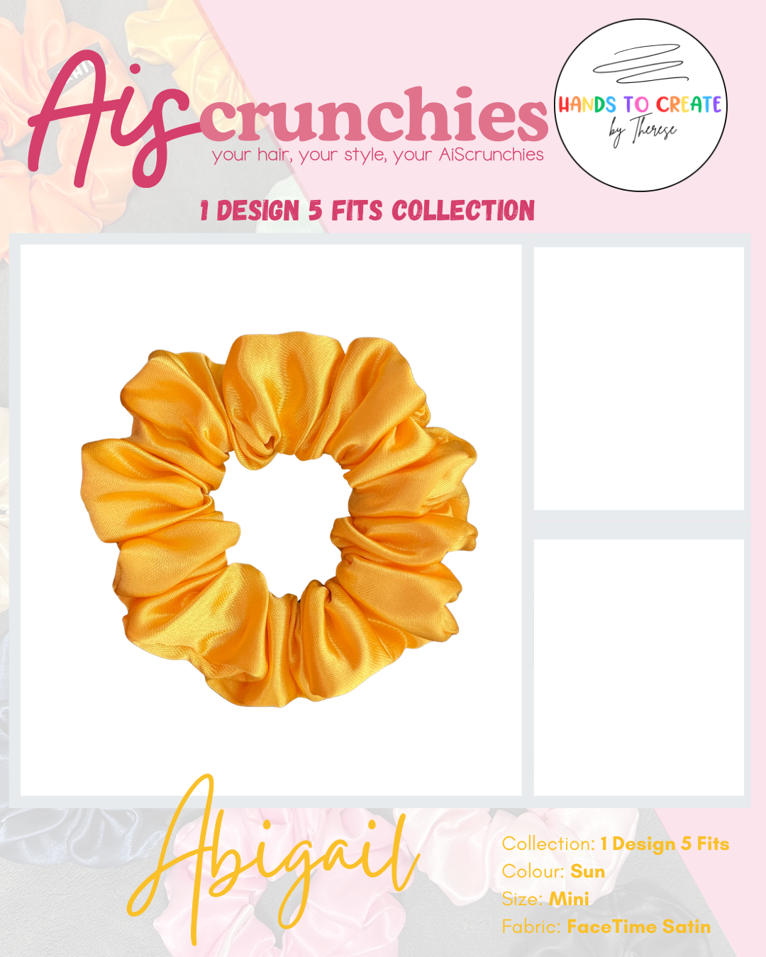 AiScrunchies, 1Design 5Fits Collection - 2XL, XL, REGULAR, MINI, 2XS