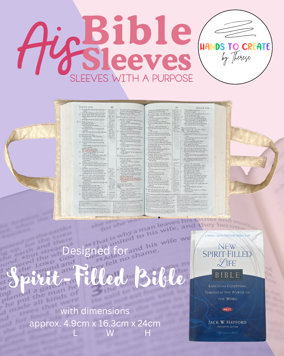 Ais Bible Sleeves - Sleeves with a Purpose - For Handbound Spirit-Filled Bible