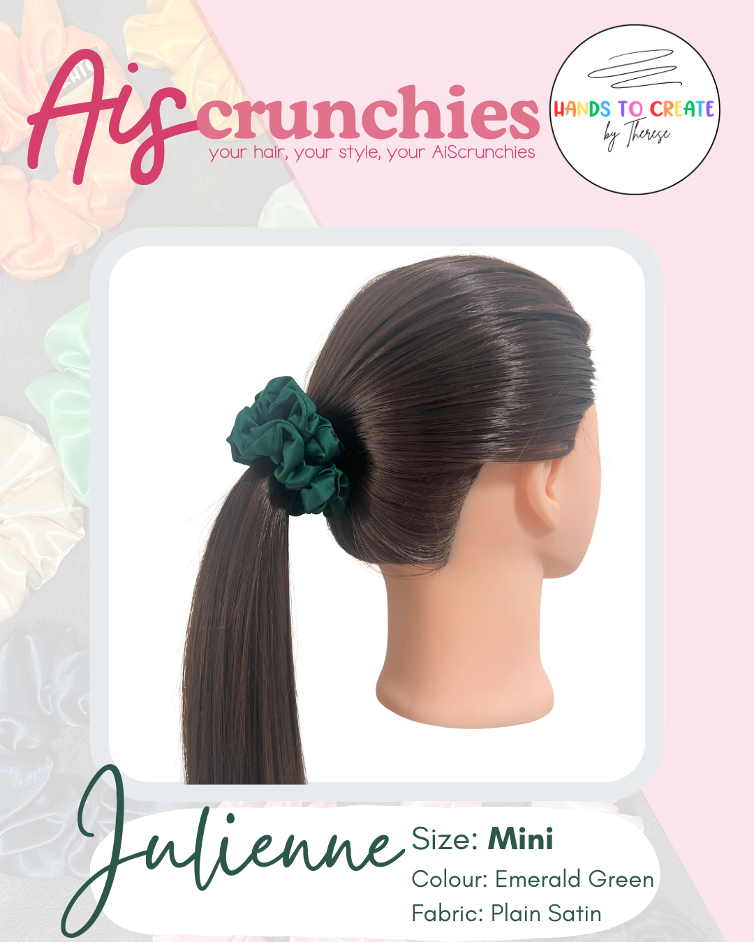 AiScrunchies, 1Design 5Fits Collection - 2XL, XL, REGULAR, MINI, 2XS