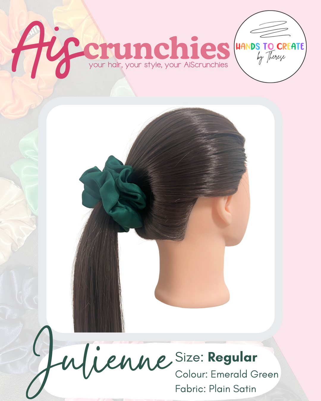 AiScrunchies, 1Design 5Fits Collection - 2XL, XL, REGULAR, MINI, 2XS