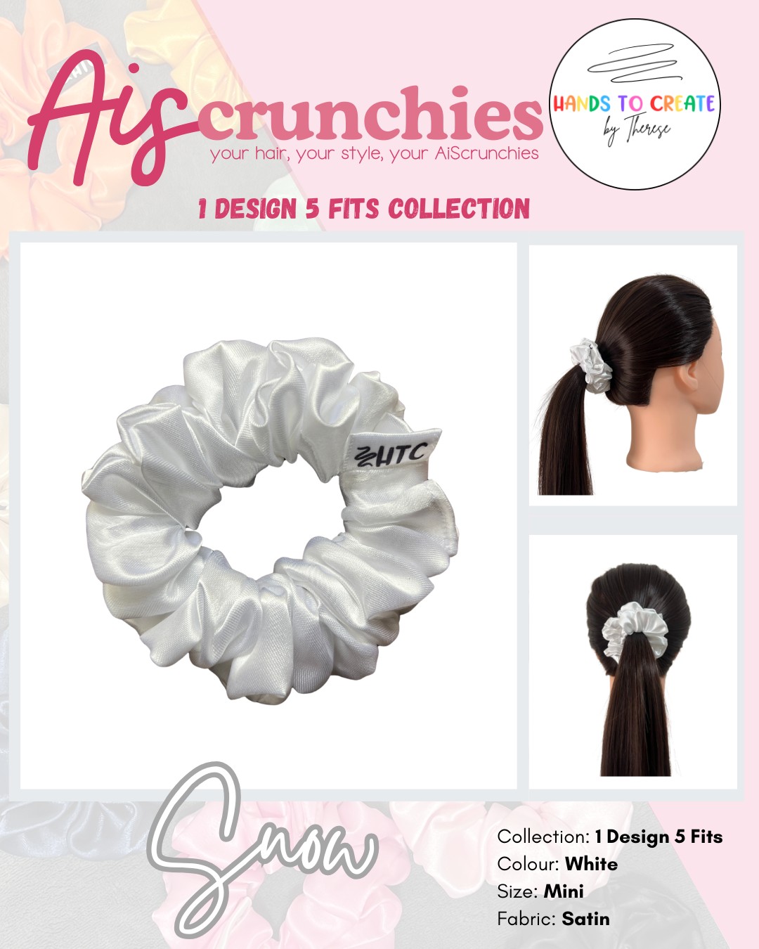 AiScrunchies, 1Design 5Fits Collection - 2XL, XL, REGULAR, MINI, 2XS