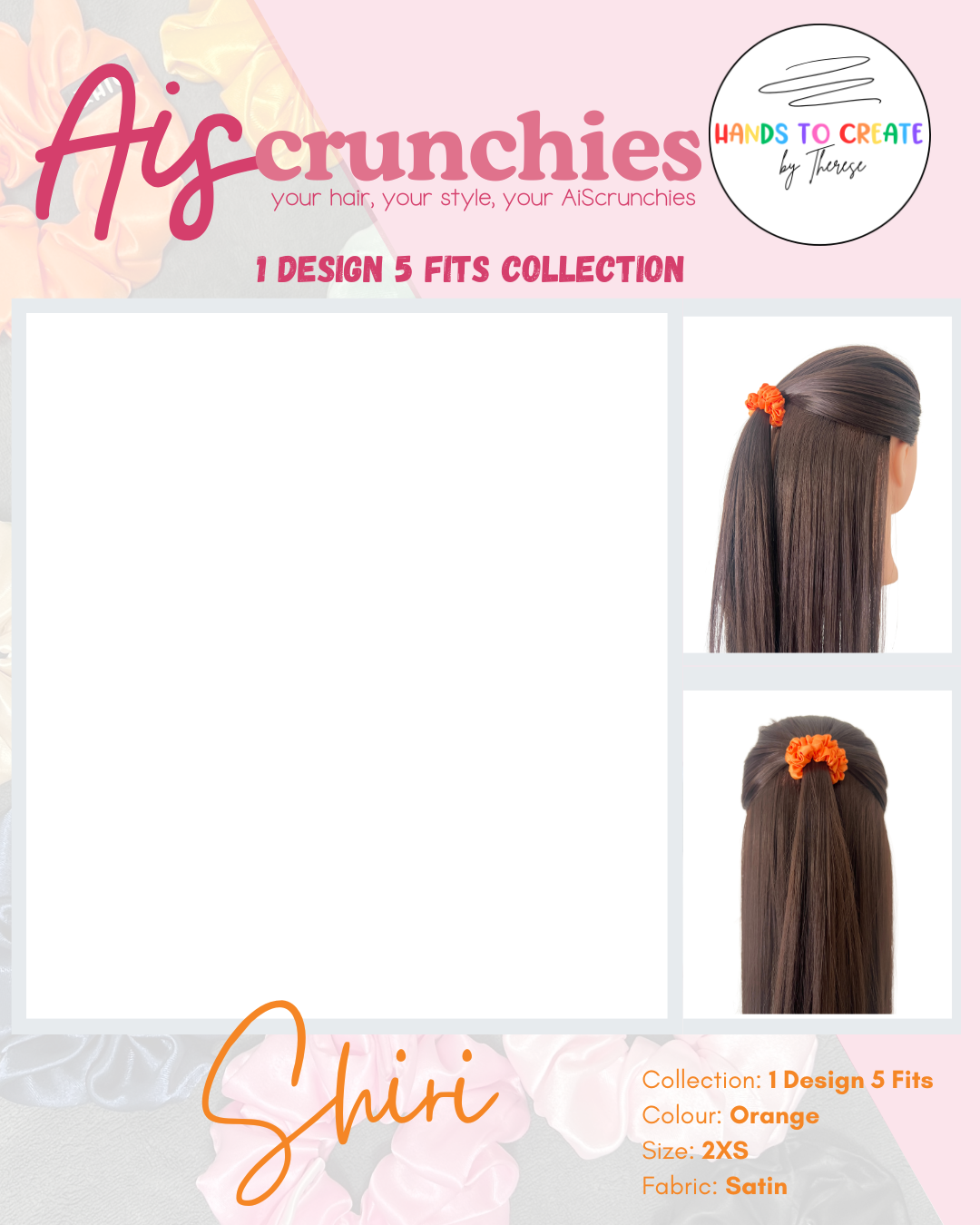 AiScrunchies, 1Design 5Fits Collection - 2XL, XL, REGULAR, MINI, 2XS