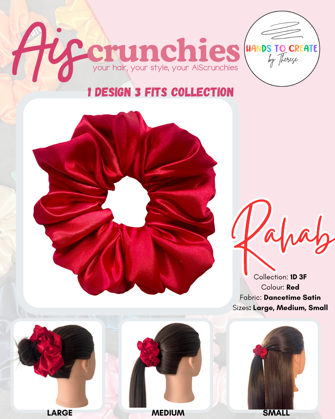 AiScrunchies, 1Design 3Fits Collection - Small, Medium, Large