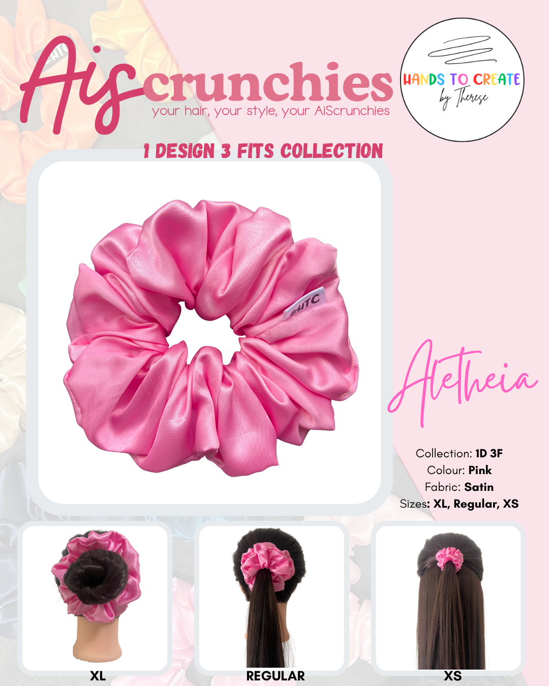 AiScrunchies, 1Design 3Fits Collection - XS, Regular, XL