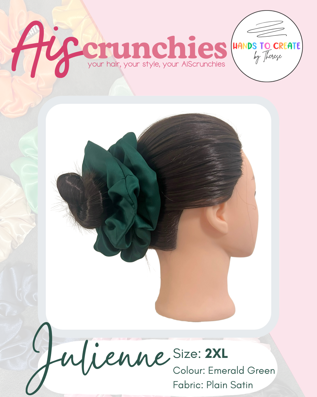 AiScrunchies, 1Design 5Fits Collection - 2XL, XL, REGULAR, MINI, 2XS