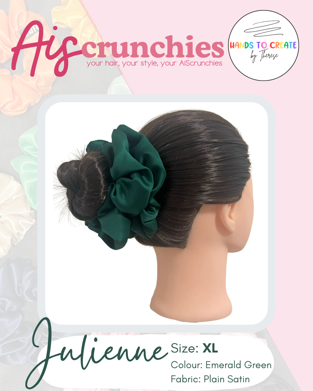 AiScrunchies, 1Design 5Fits Collection - 2XL, XL, REGULAR, MINI, 2XS