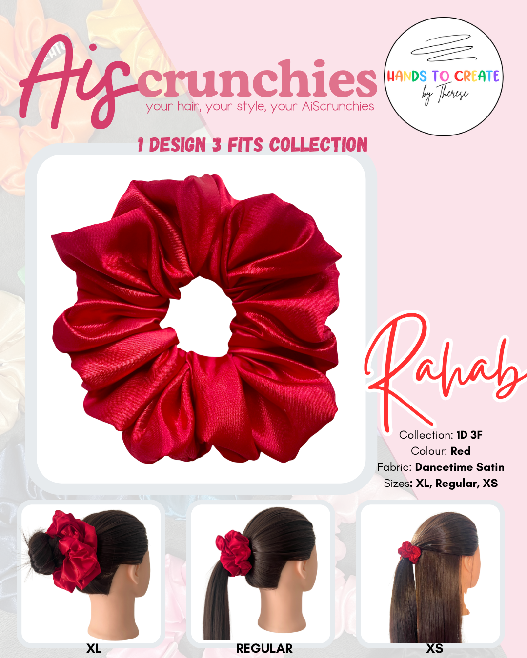 AiScrunchies, 1Design 3Fits Collection - XS, Regular, XL